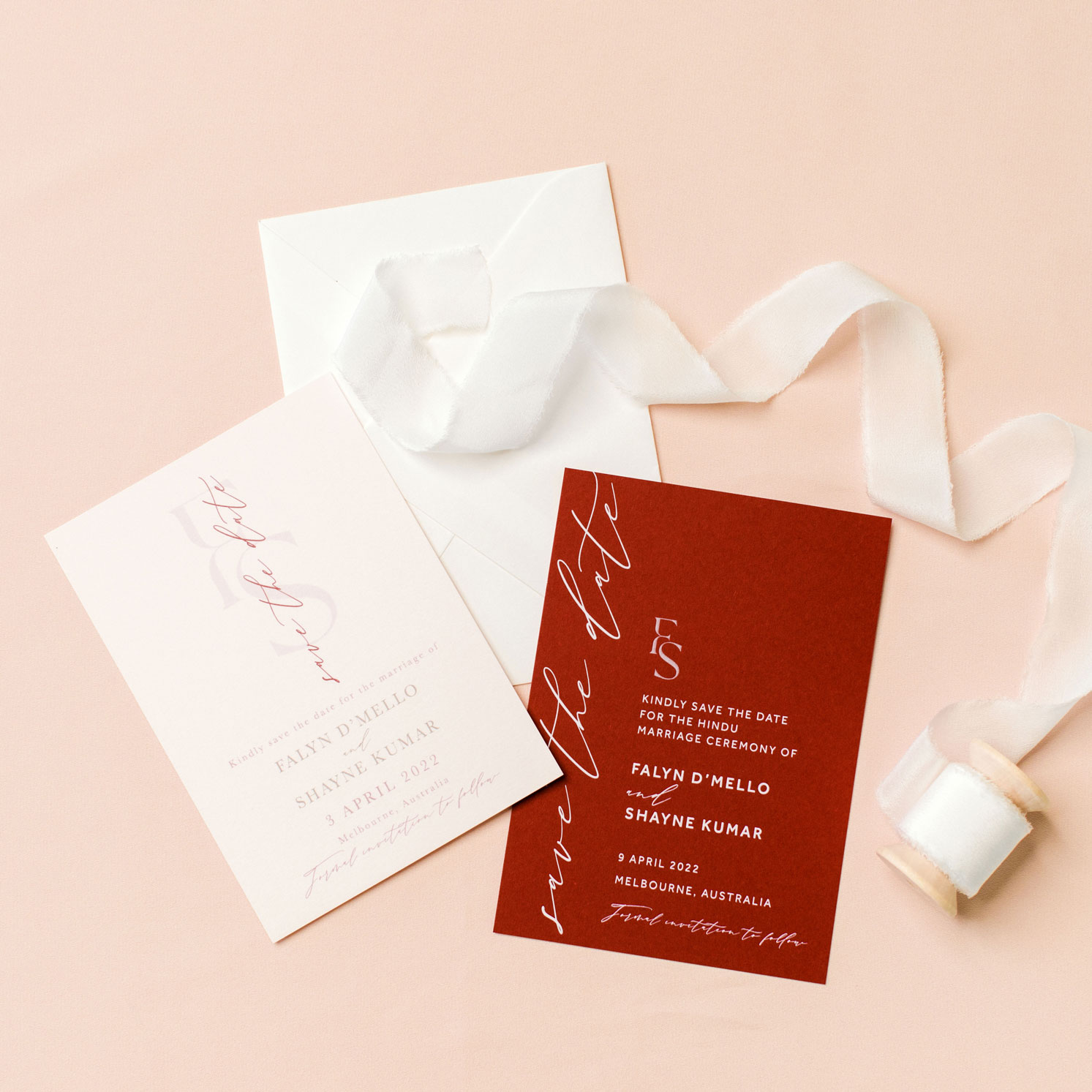 Custom wedding invitations and event stationery, wedding websites and wedding signage