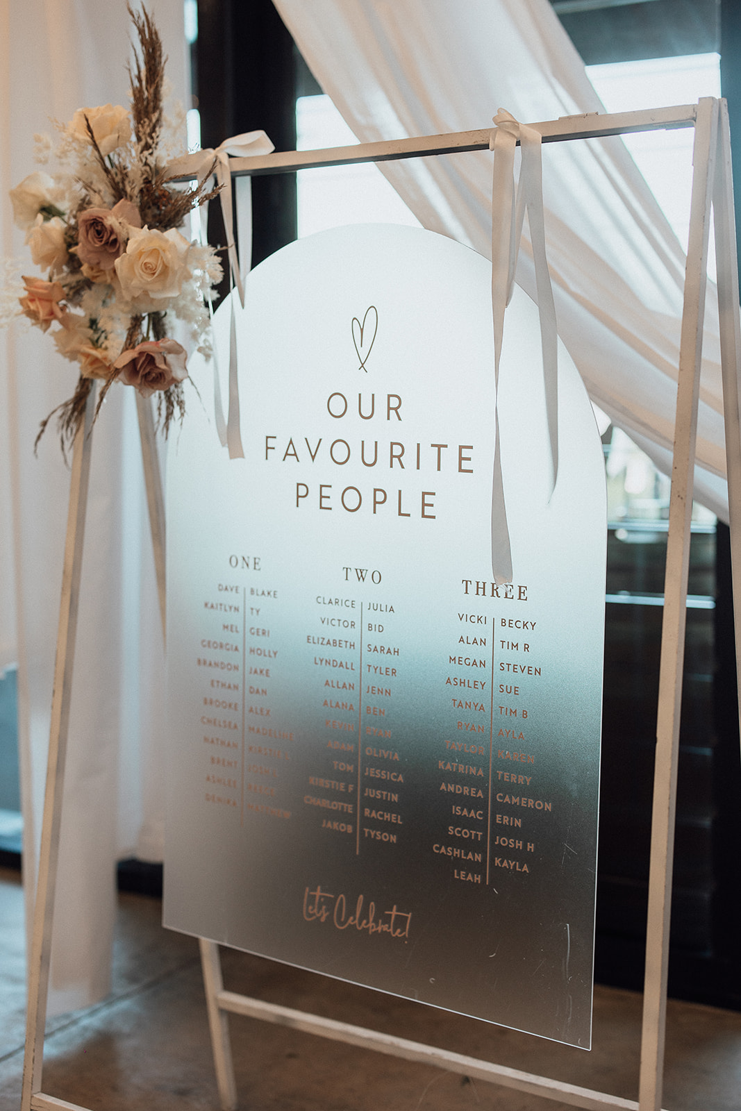 On the Day Signage | Custom Wedding Seating Charts