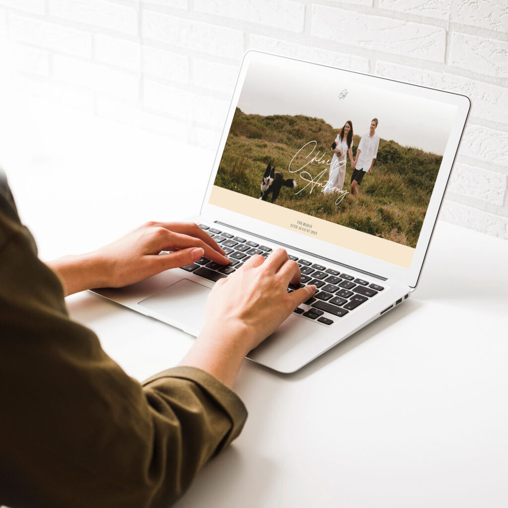 custom wedding website done for you
