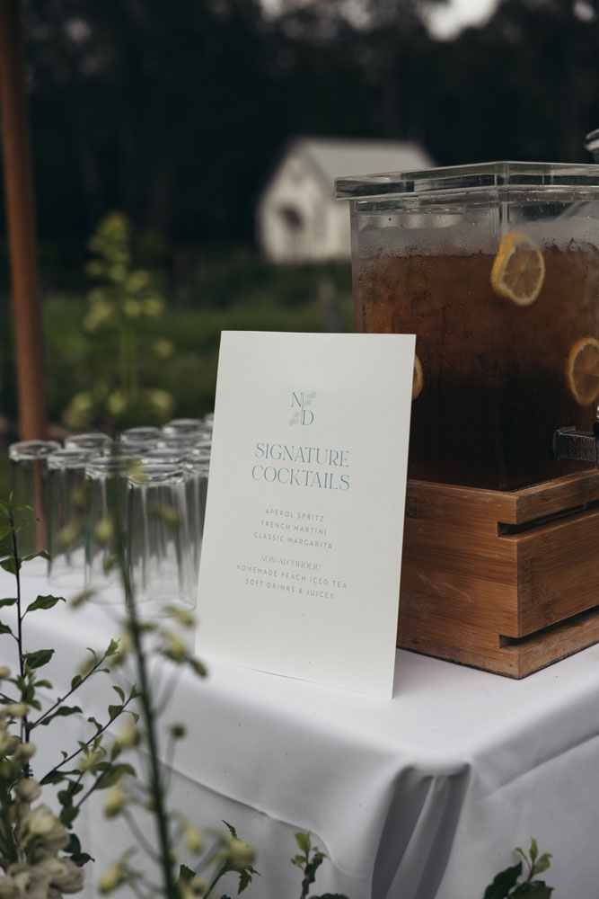 cocktail hour sign wedding australia